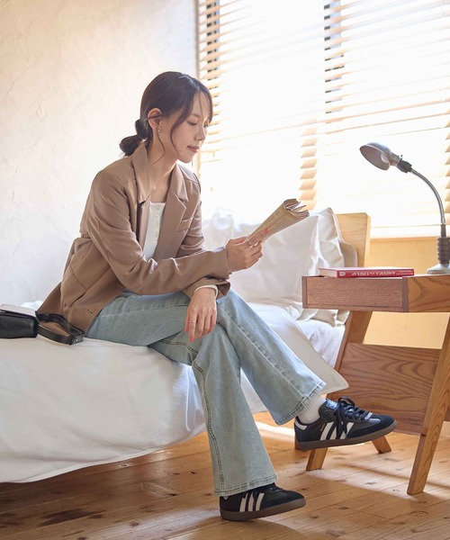 CHAN ME（チャンミ）の「【選べる2丈】ストレッチセミフレアデニムパンツ（デニムパンツ・レディース・インディゴブルー/ライトブルー/ブルー・TL/TLL/TS/TM/SMALL/MEDIUM/LARGE/X-LARGE）」の12枚目の写真