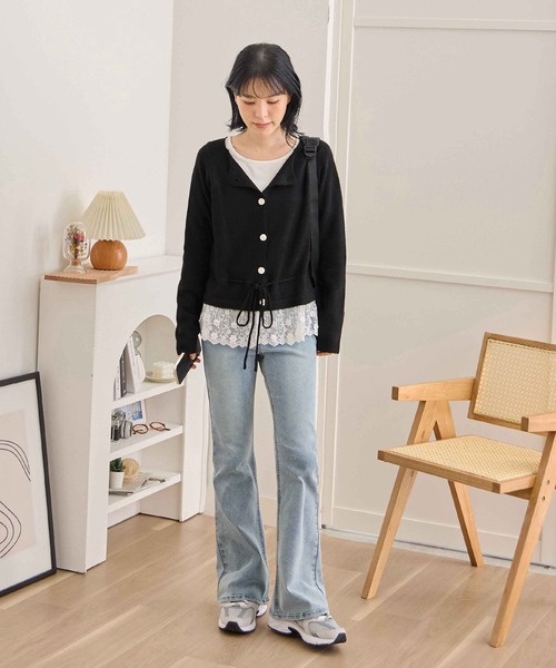 CHAN ME（チャンミ）の「【選べる2丈】ストレッチセミフレアデニムパンツ（デニムパンツ・レディース・インディゴブルー/ライトブルー/ブルー・TL/TLL/TS/TM/SMALL/MEDIUM/LARGE/X-LARGE）」の19枚目の写真