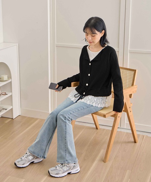 CHAN ME（チャンミ）の「【選べる2丈】ストレッチセミフレアデニムパンツ（デニムパンツ・レディース・インディゴブルー/ライトブルー/ブルー・TL/TLL/TS/TM/SMALL/MEDIUM/LARGE/X-LARGE）」の20枚目の写真