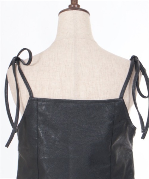 axes femme（アクシーズファム）の「リボンフェイクレザービスチェ（ベスト・レディース・ベージュ/ブラック・FREE）」の14枚目の写真