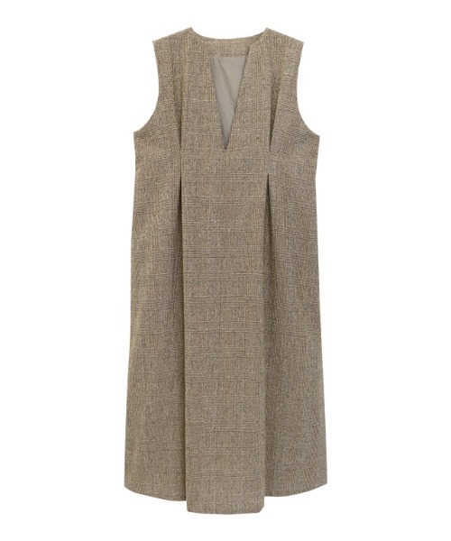 Pierrot（ピエロ）の「選べる柄タックジャンパースカート（ジャンパースカート・レディース・グレー系その他2/ブラウン系その他/グレー系その他/グレー系その他3・M/L/PM）」の7枚目の写真