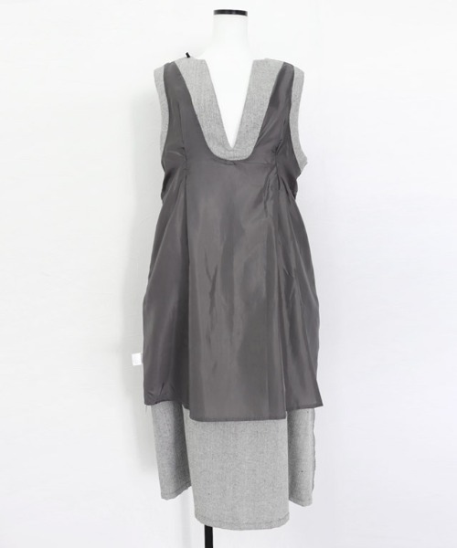 Pierrot（ピエロ）の「選べる柄タックジャンパースカート（ジャンパースカート・レディース・グレー系その他2/ブラウン系その他/グレー系その他/グレー系その他3・M/L/PM）」の13枚目の写真