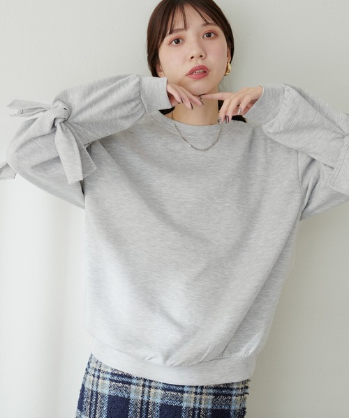 natural couture（ナチュラルクチュール）の「袖リボンダンボールプル