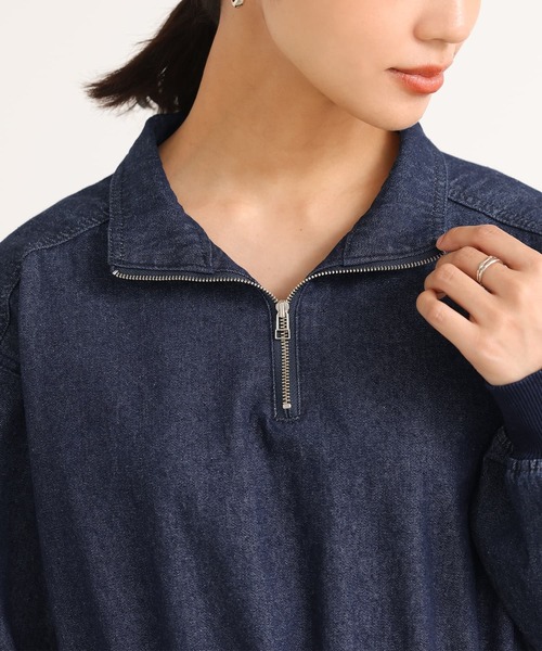 n'OrLABEL（ノアールレーベル）の「『ハーフジップデニムワンピース』（ワンピース・レディース・ブラック/インディゴブルー・1/2）」の8枚目の写真