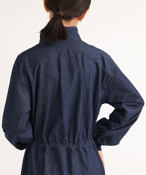 n'OrLABEL（ノアールレーベル）の「『ハーフジップデニムワンピース』（ワンピース・レディース・ブラック/インディゴブルー・1/2）」の6枚目の写真