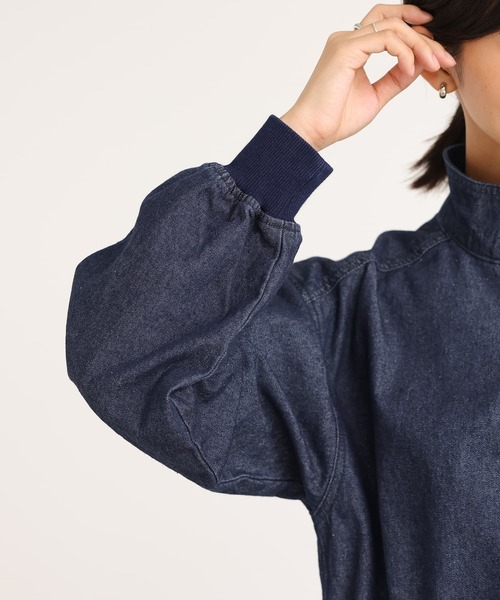 n'OrLABEL（ノアールレーベル）の「『ハーフジップデニムワンピース』（ワンピース・レディース・ブラック/インディゴブルー・1/2）」の9枚目の写真