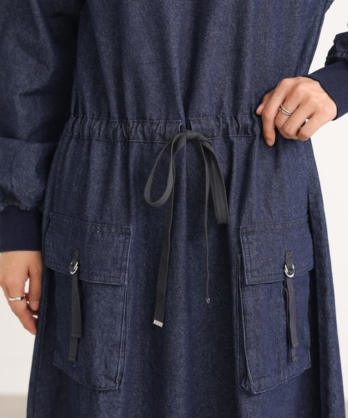 n'OrLABEL（ノアールレーベル）の「『ハーフジップデニムワンピース』（ワンピース・レディース・ブラック/インディゴブルー・1/2）」の12枚目の写真