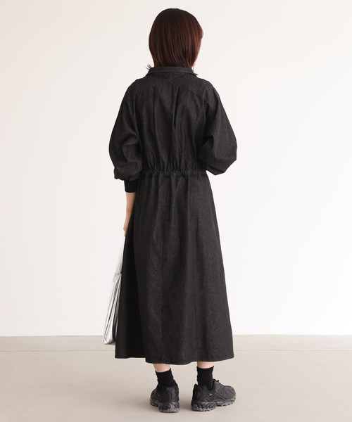 n'OrLABEL（ノアールレーベル）の「『ハーフジップデニムワンピース』（ワンピース・レディース・ブラック/インディゴブルー・1/2）」の15枚目の写真