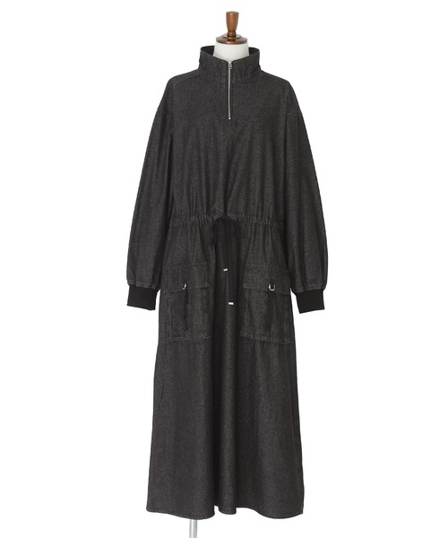 n'OrLABEL（ノアールレーベル）の「『ハーフジップデニムワンピース』（ワンピース・レディース・ブラック/インディゴブルー・1/2）」の21枚目の写真