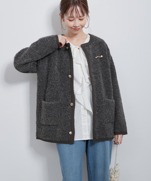 ROPE' PICNIC（ロペピクニック）の「金ボタンループ編みニット