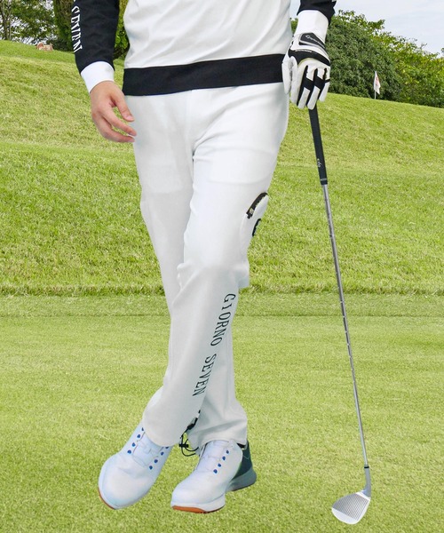 セール】ゴルフウェア ゴルフパンツ サークルポケット 裾2WAYジョガー