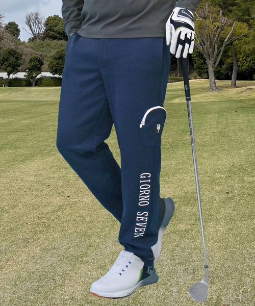 セール】ゴルフウェア ゴルフパンツ サークルポケット 裾2WAYジョガー