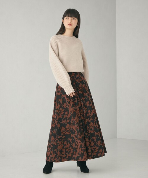 EMMEL REFINES（エメルリファインズ）の「＜EMMEL REFINES＞EM ラグランキリカエ ニットプルオーバー（ニット/セーター・レディース・ライトブルー/オフホワイト/ベージュ・FREE）」の12枚目の写真