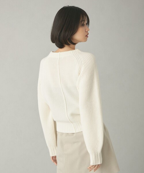 EMMEL REFINES（エメルリファインズ）の「＜EMMEL REFINES＞EM ラグランキリカエ ニットプルオーバー（ニット/セーター・レディース・ライトブルー/オフホワイト/ベージュ・FREE）」の18枚目の写真