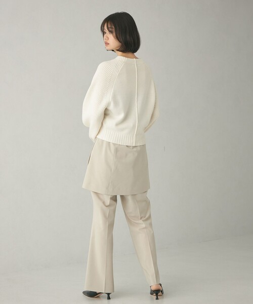 EMMEL REFINES（エメルリファインズ）の「＜EMMEL REFINES＞EM ラグランキリカエ ニットプルオーバー（ニット/セーター・レディース・ライトブルー/オフホワイト/ベージュ・FREE）」の21枚目の写真