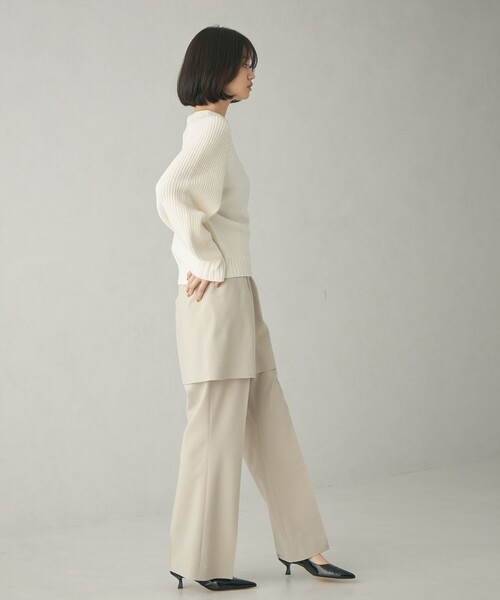 EMMEL REFINES（エメルリファインズ）の「＜EMMEL REFINES＞EM ラグランキリカエ ニットプルオーバー（ニット/セーター・レディース・ライトブルー/オフホワイト/ベージュ・FREE）」の22枚目の写真