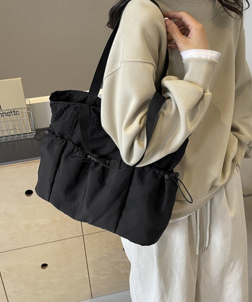 Miniministore(ミニミニストア)の「トートバッグ ドロストポケットサブバッグ(トートバッグ・レディース・ブルー/ブラック/アイボリー/モスグリーン/ピンク/ベージュ・FREE)」の13枚目の写真