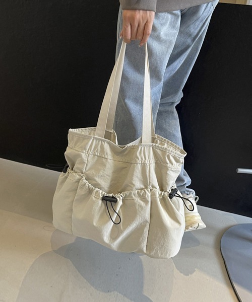 Miniministore(ミニミニストア)の「トートバッグ ドロストポケットサブバッグ(トートバッグ・レディース・ブルー/ブラック/アイボリー/モスグリーン/ピンク/ベージュ・FREE)」の15枚目の写真