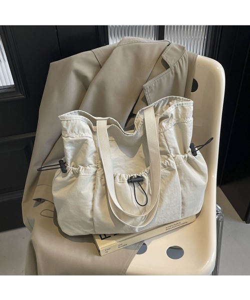 Miniministore(ミニミニストア)の「トートバッグ ドロストポケットサブバッグ(トートバッグ・レディース・ブルー/ブラック/アイボリー/モスグリーン/ピンク/ベージュ・FREE)」の16枚目の写真