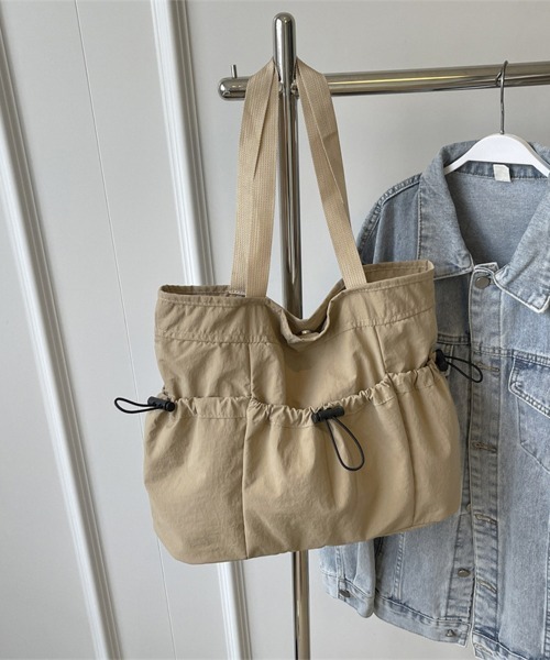 Miniministore(ミニミニストア)の「トートバッグ ドロストポケットサブバッグ(トートバッグ・レディース・ブルー/ブラック/アイボリー/モスグリーン/ピンク/ベージュ・FREE)」の21枚目の写真