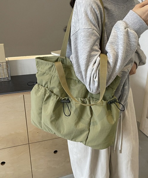 Miniministore(ミニミニストア)の「トートバッグ ドロストポケットサブバッグ(トートバッグ・レディース・ブルー/ブラック/アイボリー/モスグリーン/ピンク/ベージュ・FREE)」の22枚目の写真
