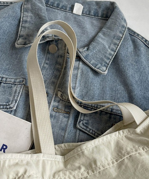 Miniministore(ミニミニストア)の「トートバッグ ドロストポケットサブバッグ(トートバッグ・レディース・ブルー/ブラック/アイボリー/モスグリーン/ピンク/ベージュ・FREE)」の10枚目の写真