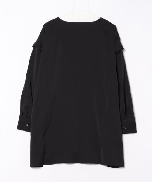 GOLDJAPAN(ゴールドジャパン)の「フェイクレイヤード肩デザインチュニック【大きいサイズ対応】(チュニック・レディース・ブラック/ベージュ系・LL~3L/4L~5L)」の21枚目の写真