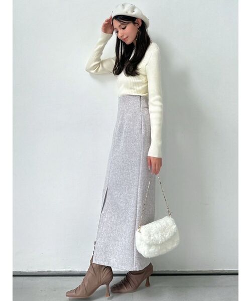 RESEXXY（リゼクシー）の「ギャザーデザインショートブーツ（ブーツ・レディース・ブラック/ベージュ・LARGE/MEDIUM/SMALL）」の15枚目の写真