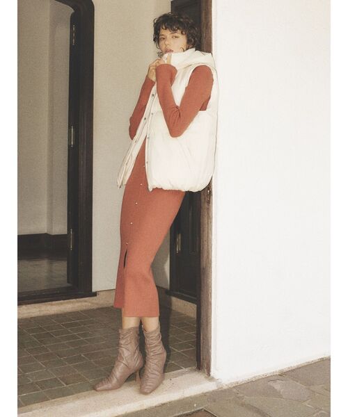 RESEXXY（リゼクシー）の「ギャザーデザインショートブーツ（ブーツ・レディース・ブラック/ベージュ・LARGE/MEDIUM/SMALL）」の22枚目の写真