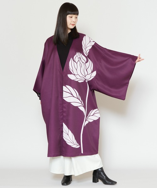 【カヤ】輪の花 長羽織（カーディガン/ボレロ）｜カヤ（カヤ）