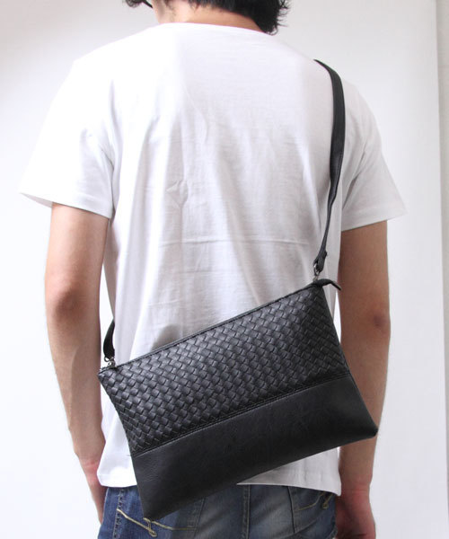 JACKROSE（ジャックローズ）の「【2WAY】コンビネーションサコッシュ＆クラッチバッグ（クラッチバッグ・メンズ・インディゴブルー/ネイビー/ホワイト/ブラック/キャメル/カモフラージュ/ブルー/サックスブルー/ブルー系その他・フリー/FREE）」の2枚目の写真