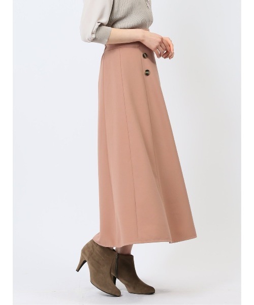 m.f.editorial（エムエフエディトリアル）の「【表地ストレッチ ウォッシャブル】m.f.エディトリアル レディース ボタンデザイン フレアースカート（スカート・レディース・ブラック/ピンク系その他・S/MEDIUM/LARGE）」の21枚目の写真