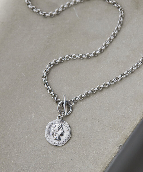 《金属アレルギー対応/ステンレス》マンテルコインネックレス（ネックレス）｜ear PAPILLONNER（イアパピヨネ）