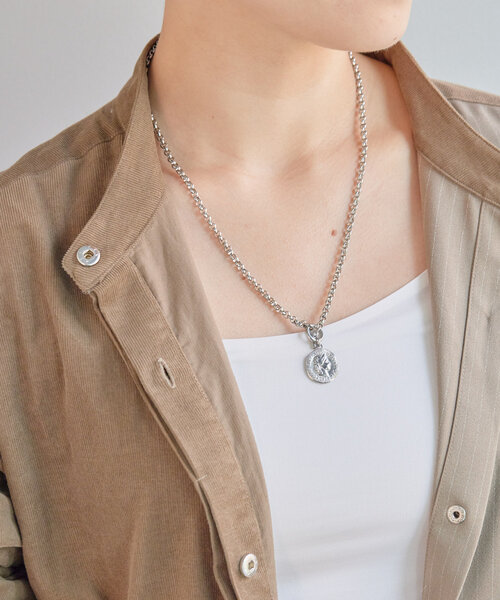 《金属アレルギー対応/ステンレス》マンテルコインネックレス（ネックレス）｜ear PAPILLONNER（イアパピヨネ）