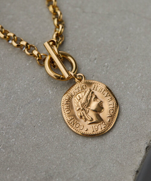 《金属アレルギー対応/ステンレス》マンテルコインネックレス（ネックレス）｜ear PAPILLONNER（イアパピヨネ）