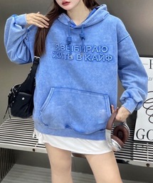 CREARE -LINO- | ピグメント加工 エンボスロゴパーカー(パーカー)