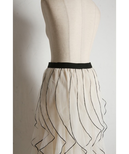 日本未入荷 Reserved フリル付きチュールスカート フリルチュールティアードスカート | axes femme | axes femme