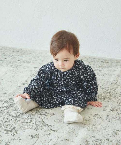 セール】【ベビー】ティアード ワンピース見え ロンパース（ロンパース