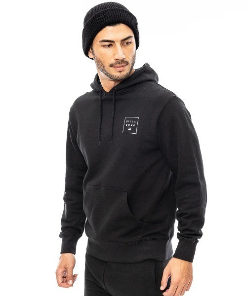 BILLABONG(ビラボン)の「BILLABONG メンズ LOGO SET UP パーカー 【2024年秋冬モデル】/ビラボンスクエアロゴバックプリントプルオーバーパーカー(パーカー・メンズ・ブラック/グレー・SMALL/MEDIUM/LARGE/X-LARGE)」の4枚目の写真