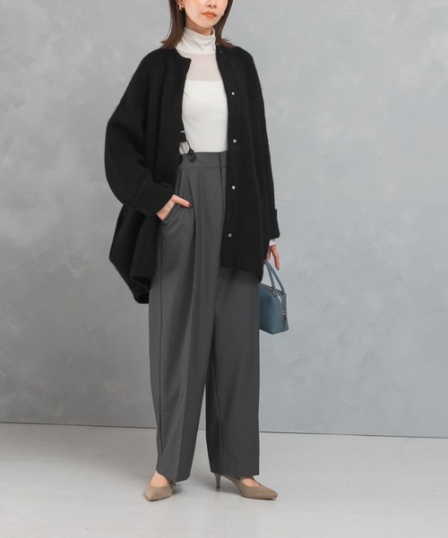 カーディガン ELENDEEK - ELENDEEK RACCOON MIX W CARDIGAN ELENDEEK（エレンディーク）の「CN RACCOON MIX W CARDIGAN