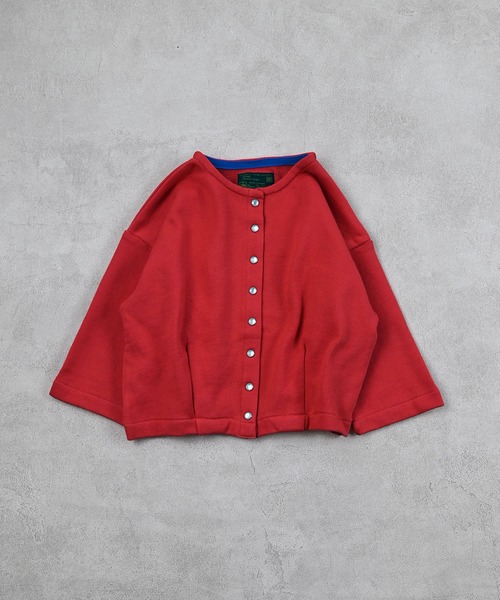 A BOND（アボンド）の「スナップボタンマルーンカーディガン（カーディガン/ボレロ・キッズ・ブラック/ブラウン/ミント/レッド・120/80/130/95/140/150/90/100/110）」の4枚目の写真