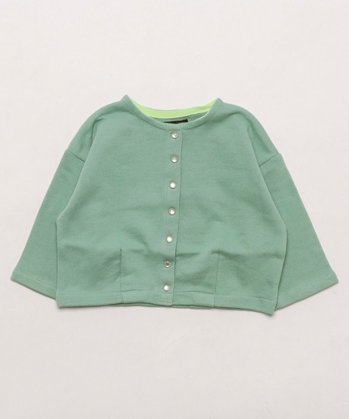 A BOND（アボンド）の「スナップボタンマルーンカーディガン（カーディガン/ボレロ・キッズ・ブラック/ブラウン/ミント/レッド・120/80/130/95/140/150/90/100/110）」の5枚目の写真