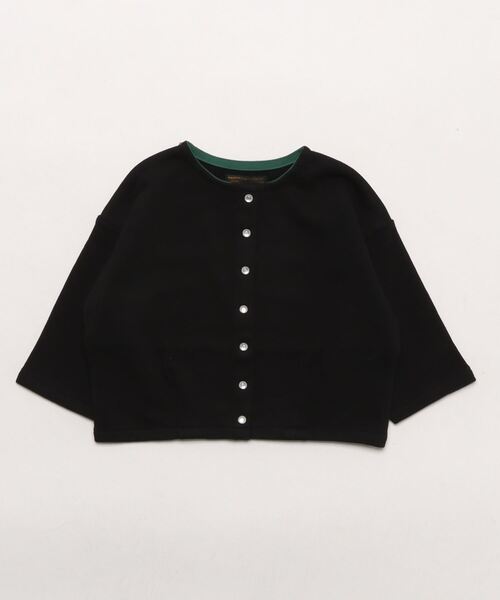 A BOND（アボンド）の「スナップボタンマルーンカーディガン（カーディガン/ボレロ・キッズ・ブラック/ブラウン/ミント/レッド・120/80/130/95/140/150/90/100/110）」の9枚目の写真