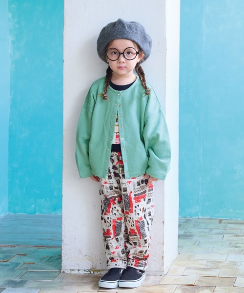 A BOND（アボンド）の「スナップボタンマルーンカーディガン（カーディガン/ボレロ・キッズ・ブラック/ブラウン/ミント/レッド・120/80/130/95/140/150/90/100/110）」の7枚目の写真