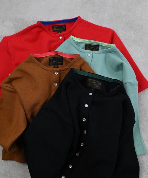 A BOND（アボンド）の「スナップボタンマルーンカーディガン（カーディガン/ボレロ・キッズ・ブラック/ブラウン/ミント/レッド・120/80/130/95/140/150/90/100/110）」の12枚目の写真