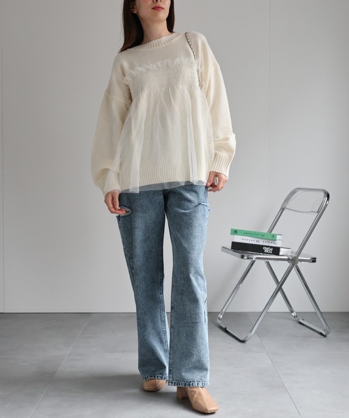 model：162cm 着用サイズ：L