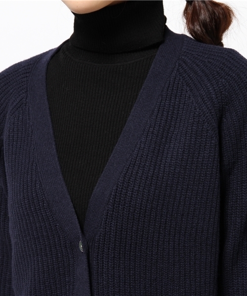 MYSELF ABAHOUSE(マイセルフアバハウス)の「アルパカ混Vカーデ(カーディガン/ボレロ・レディース・ネイビー/グレー・FREE)」の6枚目の写真