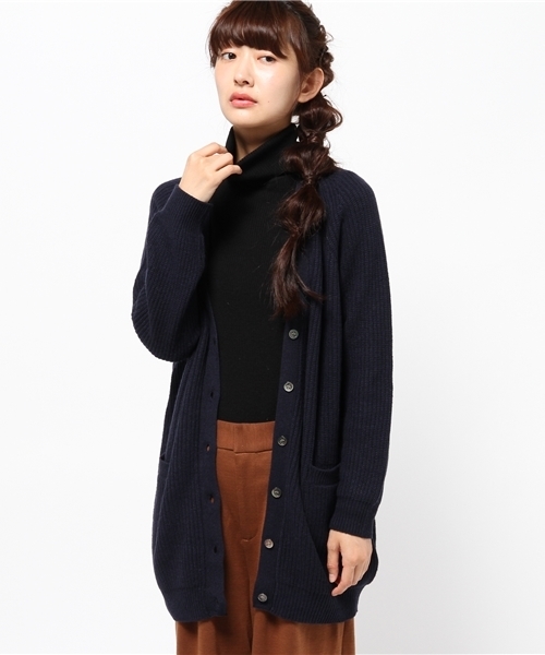 MYSELF ABAHOUSE(マイセルフアバハウス)の「アルパカ混Vカーデ(カーディガン/ボレロ・レディース・ネイビー/グレー・FREE)」の15枚目の写真