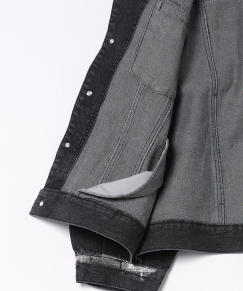 セール】SILVER PAINT DENIM JACKET/シルバーペイントデニムジャケット