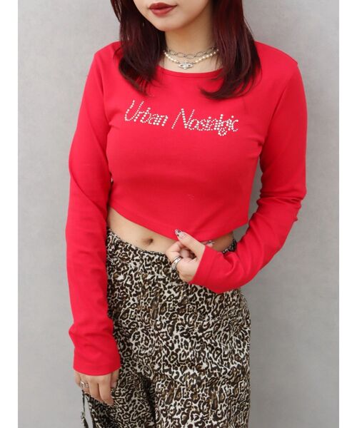 EVRIS（エヴリス）の「ラインストーンロゴコンパクトロンT（Tシャツ/カットソー・レディース・ホワイト/ブラック/レッド・FREE）」の21枚目の写真